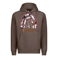 Coffee Valentines Day Rainbow, Valentines Day Rainbow Cowhide, Premium Hoodie - Bettercallsaul
