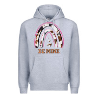 Heather Grey Valentines Day Rainbow, Valentines Day Rainbow Cowhide, Premium Hoodie - Bettercallsaul