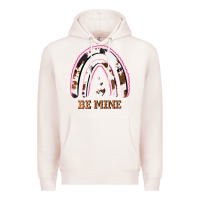 Pale Pink Valentines Day Rainbow, Valentines Day Rainbow Cowhide, Premium Hoodie - Bettercallsaul