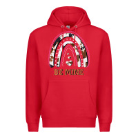 Red Valentines Day Rainbow, Valentines Day Rainbow Cowhide, Premium Hoodie - Bettercallsaul