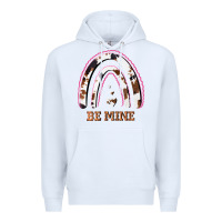 White Valentines Day Rainbow, Valentines Day Rainbow Cowhide, Premium Hoodie - Bettercallsaul