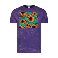 Cloud Purple sunflower turquoise glitter Vintage Tee - JahusDesignShop