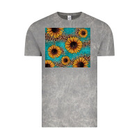 Cloud Rock sunflower turquoise glitter Vintage Tee - JahusDesignShop