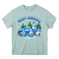 Merry Christmas Snowman Gnomes Truck Heavy Core Tee | Teevron