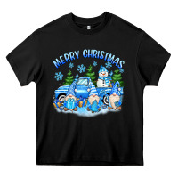 Black merry christmas snowman gnomes truck Heavy Core Tee - MaliasSmallBusiness
