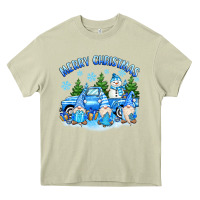 Mossy merry christmas snowman gnomes truck Heavy Core Tee - MaliasSmallBusiness