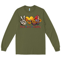 Army Green peace love country american texas flag boots Long Sleeve Tee - AdoDesignShop