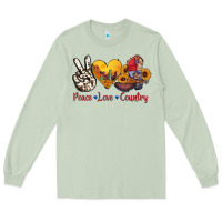 Matcha peace love country american texas flag boots Long Sleeve Tee - AdoDesignShop
