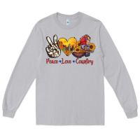Moon Dust peace love country american texas flag boots Long Sleeve Tee - AdoDesignShop
