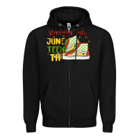Black stepping into juneteenth Zipper Hoodie - MaliasSmallBusiness