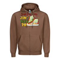 Chestnut stepping into juneteenth Zipper Hoodie - MaliasSmallBusiness