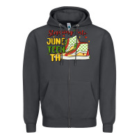 Smoke stepping into juneteenth Zipper Hoodie - MaliasSmallBusiness