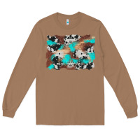 Toasted Coconut western cowhide turquoise and wood background Long Sleeve Tee - Artiststas