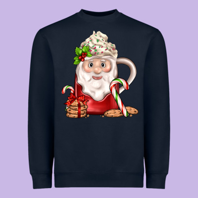 Santa Coffee Heavyweight Sweatshirt Designed By Jahusdesignshop