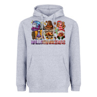 Heather Grey hallothanksmas gnomies bbs Heavyweight Hoodie - BundleAndBundleShop
