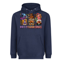 Navy hallothanksmas gnomies bbs Heavyweight Hoodie - BundleAndBundleShop