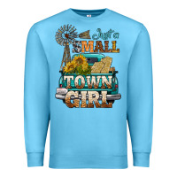 Ocean Blue Just A Small Town Girl Windmill Premium Sweatshirt - BundleAndBundleShop