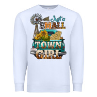 White Just A Small Town Girl Windmill Premium Sweatshirt - BundleAndBundleShop