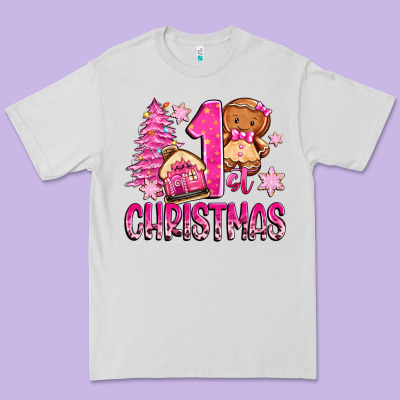 1st Christmas Gingerbread Girl Premium Tee Designed By Zillion Design Studio
