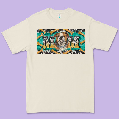 English Bulldog Mom  License Plate Template Premium Tee Designed By Barkaloodesign