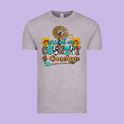 Raised On Country And Sunshine Vintage Tee Designed By Adodesignshop