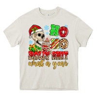 Cream ho ho holy shit what a year Heavy Core Tee - MaliasSmallBusiness