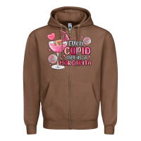 Chestnut even cupid needs a margarita Zipper Hoodie - MaliasSmallBusiness