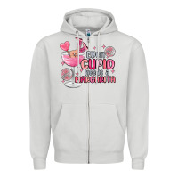 Dove Grey even cupid needs a margarita Zipper Hoodie - MaliasSmallBusiness