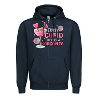 Navy even cupid needs a margarita Zipper Hoodie - MaliasSmallBusiness