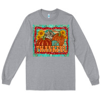 Heather Grey pumpkin sunflower tumbler Long Sleeve Tee - AdoDesignShop