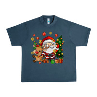 Midnight Navy santa and reindeer Urban Heavy Tee - AdoDesignShop