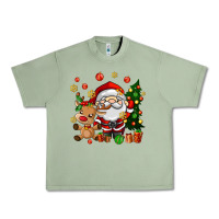 Oil Green santa and reindeer Urban Heavy Tee - AdoDesignShop