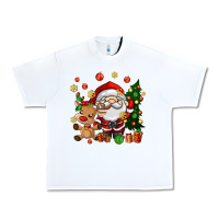 White santa and reindeer Urban Heavy Tee - AdoDesignShop