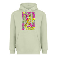 Matcha breast cancer softball ribbon love cure fight bbs Heavyweight Hoodie - BundleAndBundleShop