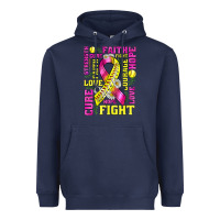 Navy breast cancer softball ribbon love cure fight bbs Heavyweight Hoodie - BundleAndBundleShop