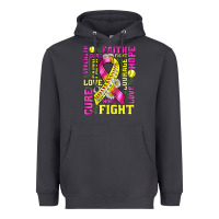 Smoke breast cancer softball ribbon love cure fight bbs Heavyweight Hoodie - BundleAndBundleShop