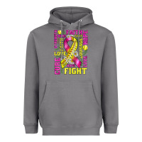 Storm breast cancer softball ribbon love cure fight bbs Heavyweight Hoodie - BundleAndBundleShop