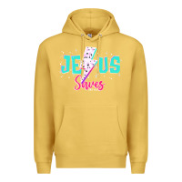 Antique Gold jesus saves Premium Hoodie - JahusDesignShop