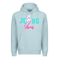 Blue Mist jesus saves Premium Hoodie - JahusDesignShop