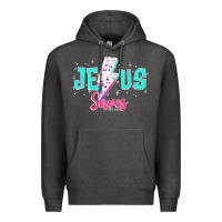 Charcoal Heather jesus saves Premium Hoodie - JahusDesignShop