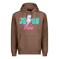 Chestnut jesus saves Premium Hoodie - JahusDesignShop