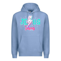 Colony Blue jesus saves Premium Hoodie - JahusDesignShop