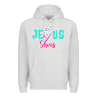 Dove Grey jesus saves Premium Hoodie - JahusDesignShop