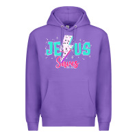 Purple jesus saves Premium Hoodie - JahusDesignShop