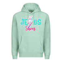 Seafoam jesus saves Premium Hoodie - JahusDesignShop