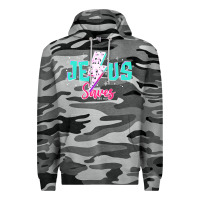 Slate Camo jesus saves Premium Hoodie - JahusDesignShop