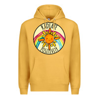 Mustard Radiate Positivity Premium Hoodie - Bettercallsaul
