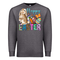 Charcoal Heather Happy Easter Bunny Premium Sweatshirt - BundleAndBundleShop