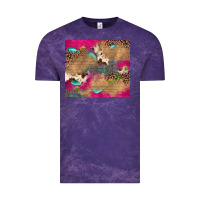 Cloud Purple pink glitter leopard sunflower gemstone Vintage Tee - JahusDesignShop