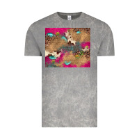 Cloud Rock pink glitter leopard sunflower gemstone Vintage Tee - JahusDesignShop